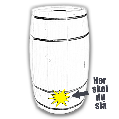 Her skal du slå på fastelavnstønden